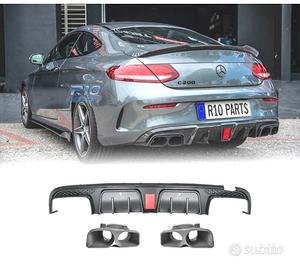 DIFFUSORE MERCEDES C205 14-18 LOOK BRABUS NERO LUC