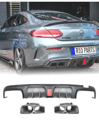 DIFFUSORE MERCEDES C205 14-18 LOOK BRABUS NERO LUC