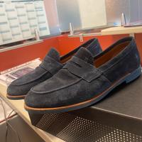 Mocassini uomo fratelli rossetti scamosciati blu