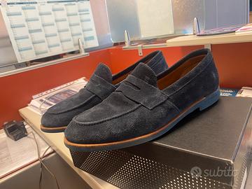 Mocassini uomo fratelli rossetti scamosciati blu