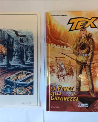 Tex cartonato + sketch + stampa firmata Civitelli.