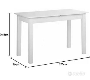 Tavolo da pranzo allungabile bianco NUOVO