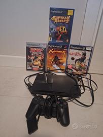 ps2 slim con cavi e controller + 4 giochi