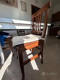 4 Sedie in legno