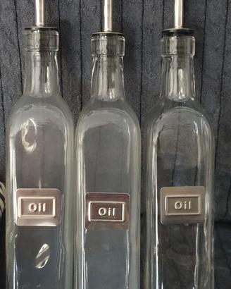 Set 3 Oliere / Bottiglie in Vetro da 50cl 