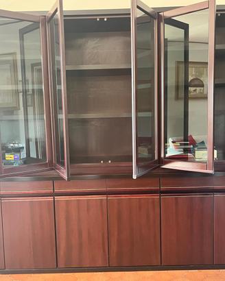 Mobile soggiorno + libreria/vetrina 6 ante – legno