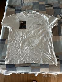 T-shirt Off-White bianca con stampe