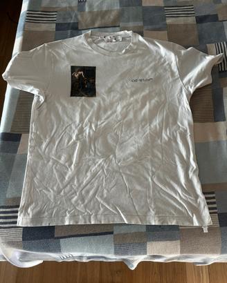 T-shirt Off-White bianca con stampe