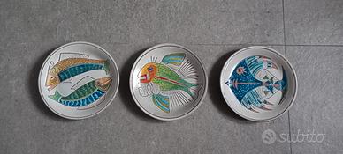 piatti decorativi con pesci, Cottoveneto 