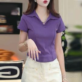 T-shirt donna viola