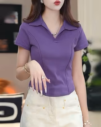 T-shirt donna viola