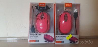 Coppia Mouse USB M-TK K3100 Wired Ottici 3D