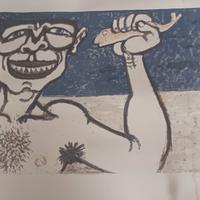 Giuseppe Migneco litografia quadro stampa