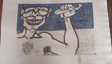 Giuseppe Migneco litografia quadro stampa