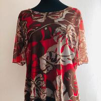 T-shirt Donna Estiva Rossa in Viscosa Tg L