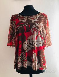 T-shirt Donna Estiva Rossa in Viscosa Tg L