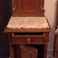 2 comodini legno massello liberty piano marmo