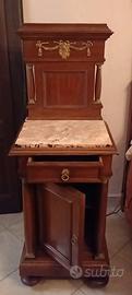 2 comodini legno massello liberty piano marmo