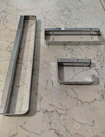 Set bagno in acciaio cromato
