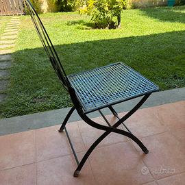 Sedie per giardino in ferro battuto