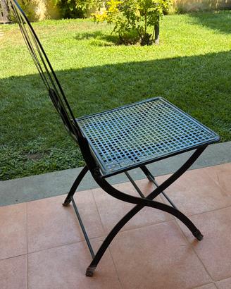 Sedie per giardino in ferro battuto