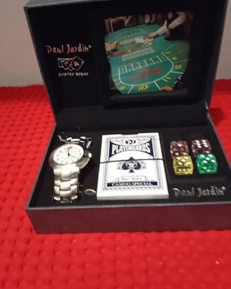scatola porta carte da gioco dadi e orologio €15
