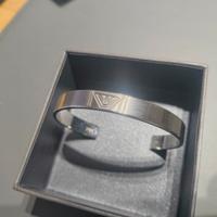 Bracciale aperto in acciaio Emporio Armani