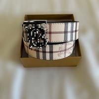 Cintura burberry uomo beige/nera reversibile