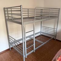 Letto a castello metallo + 2 materassi