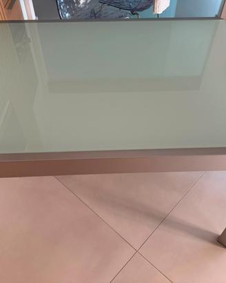 Tavolo Calligaris vetro e alluminio