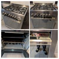 cucina acciaio a gas