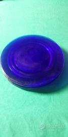 sottopiatti in vetro blu 