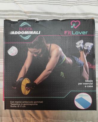 Kit fitness casa: ruota addominali + fasce