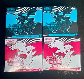 Etb luce nera - fuoco bianco - sealed pokemon
