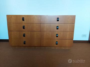 Comò cassettiera in legno di ciliegio