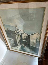 Antonio Iannicelli quadro con paesaggio innevato
