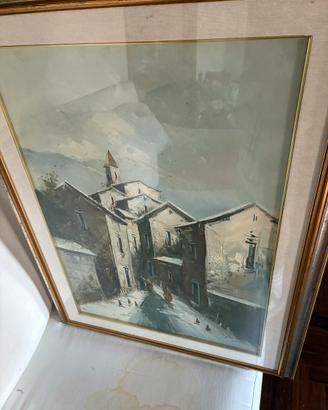 Antonio Iannicelli quadro con paesaggio innevato