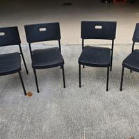 Sedie di plastica da giardino