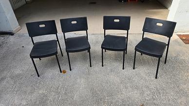 Sedie di plastica da giardino