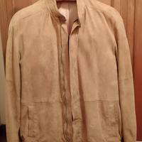 Giacca vera pelle di renna, uomo, taglia 52