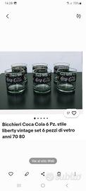 6 bicchieri vintage originali coca cola