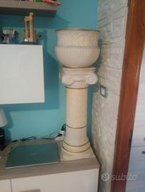 Lampada colonna romana in ceramica