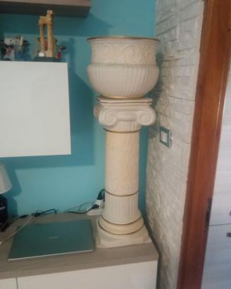 Lampada colonna romana in ceramica