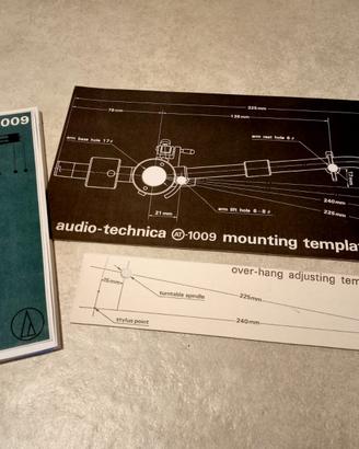 Audio-technica AT-1009 mounting template, overhang