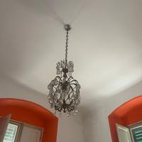 Lampadario antico in vetro