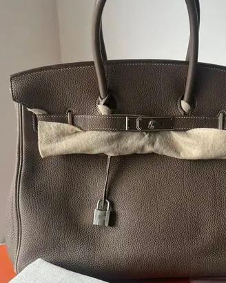 Borsa Hermès Birkin 35 – Pelle Togo – in palladio
