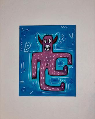 Opera originale su tela - stile pop/ outsider -