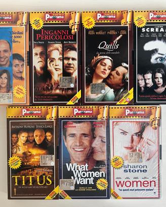 7 videocassette VHS "I Grandi Film" di Panorama