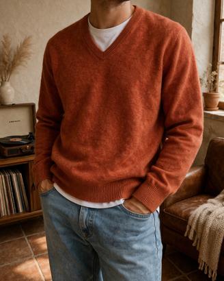 Maglione Tom Rusborg cotone Pima & Cashmere