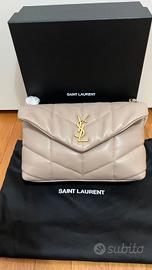 Borsa Saint Laurent Puffer Toy colore beige origin